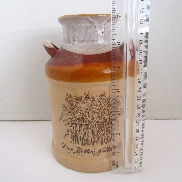 Enesco Kitchen Vintage Enesco Stoneware Milk Jug Live Better